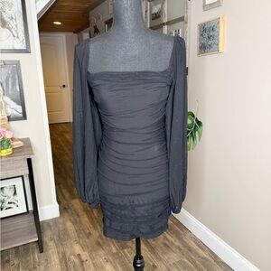 Elegant Black Long Sleeve Dress